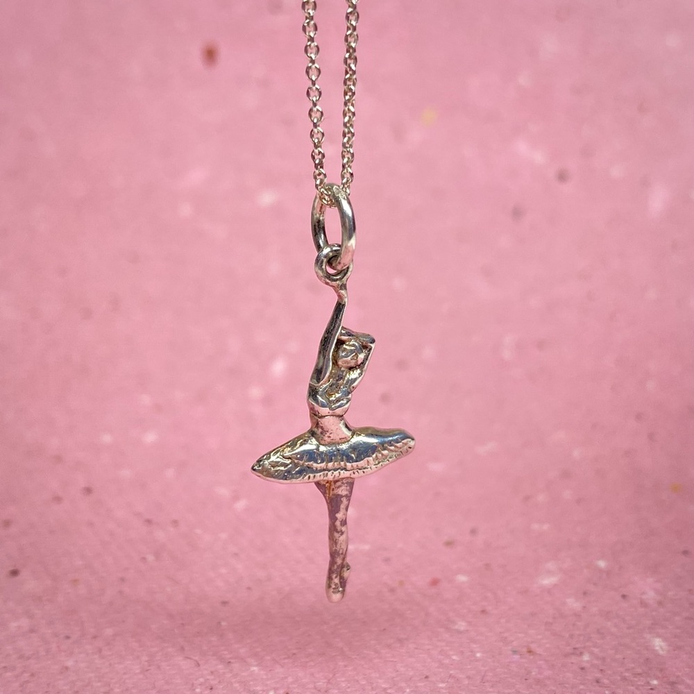 Jacmel Jewelry Dainty Ballerina necklace in Sterling Silver